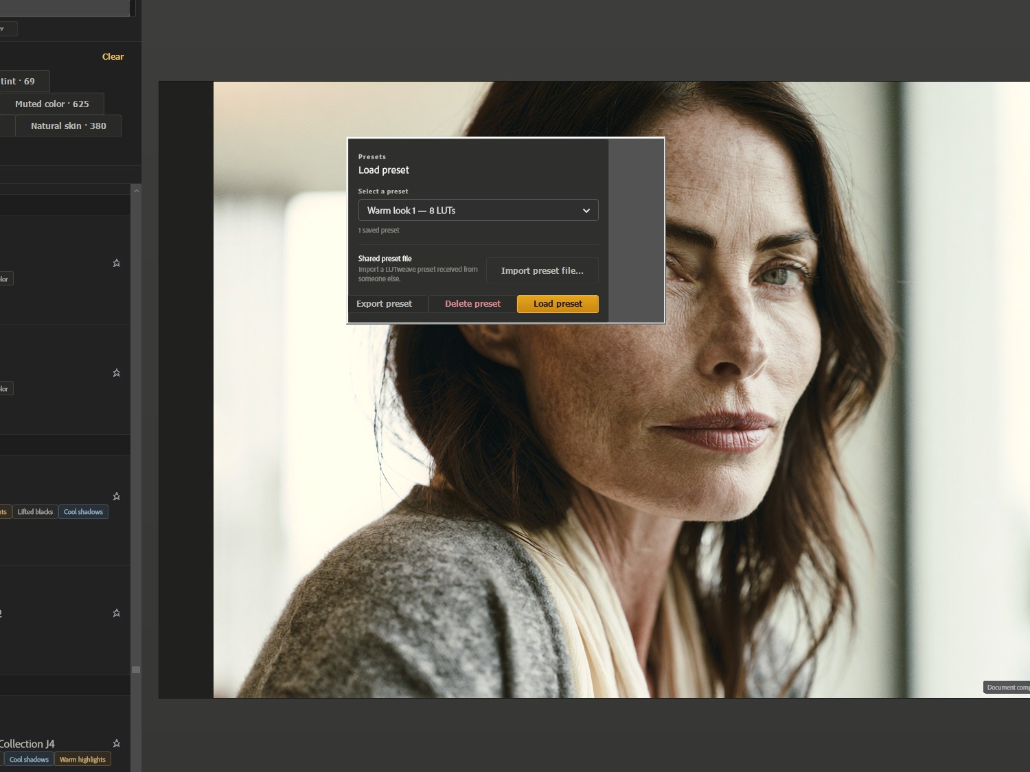 LUTweave Presets & .cube export interface